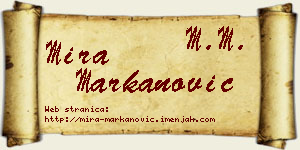 Mira Markanović vizit kartica